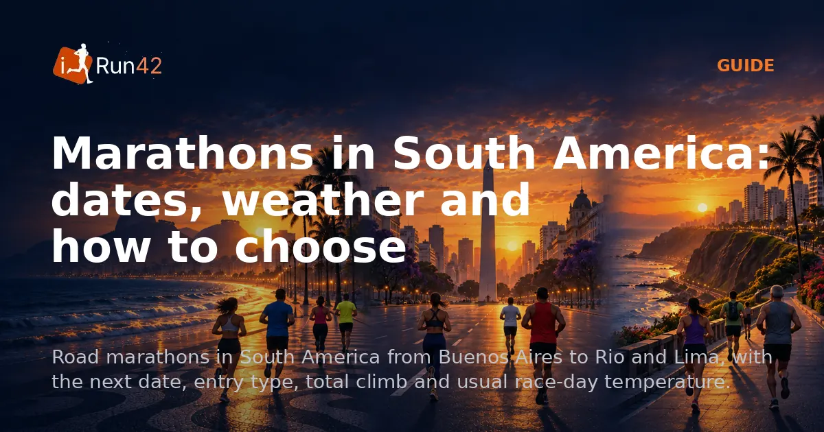 Marathons in South America: dates, weather and how to choose